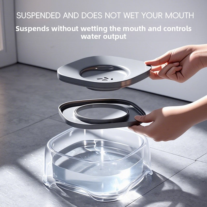 Detachable Pet Water Dispenser with Floating Bowl